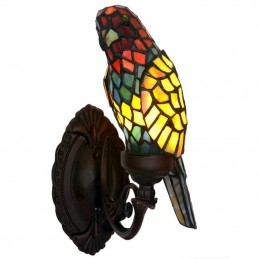 Parrot Tiffany Farget Glass...