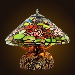 Retro Tiffany bordlampe i...