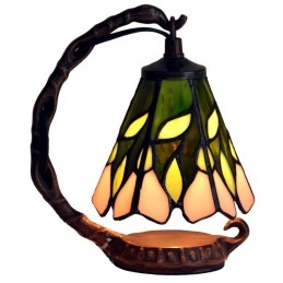 Tiffany bordlampe i farget...