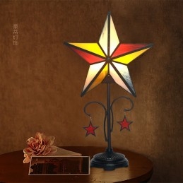 Retro Tiffany bordlampe i...