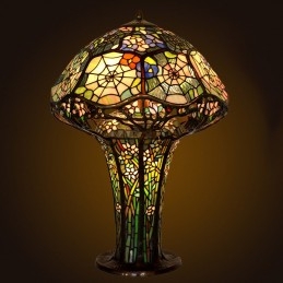 Retro Tiffany bordlampe i...