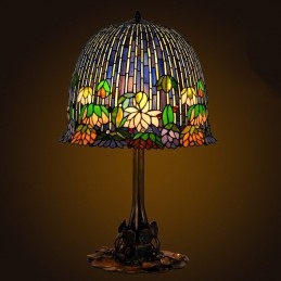 Retro Tiffany bordlampe i...