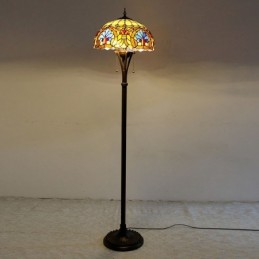 Gulvlampe i Tiffany-stil...