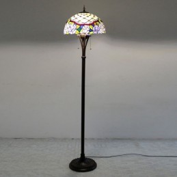 Gulvlampe i Tiffany-stil...