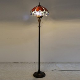 Gulvlampe i Tiffany-stil...