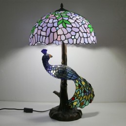 Tiffany stil bordlampe med...