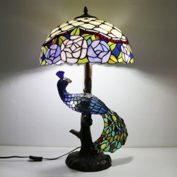 Tiffany-stil bordlampe med...