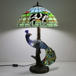 Tiffany-stil bordlampe med...