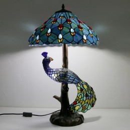 Tiffany stil bordlampe med...