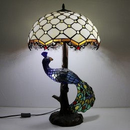 Tiffany-stil bordlampe med...