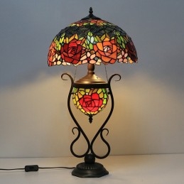 Tiffany Bordlampe Farget...